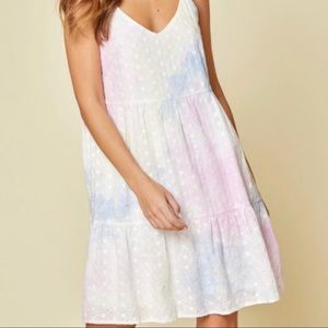Andree by Unit Tie-Dye Eyelet Mini Dress